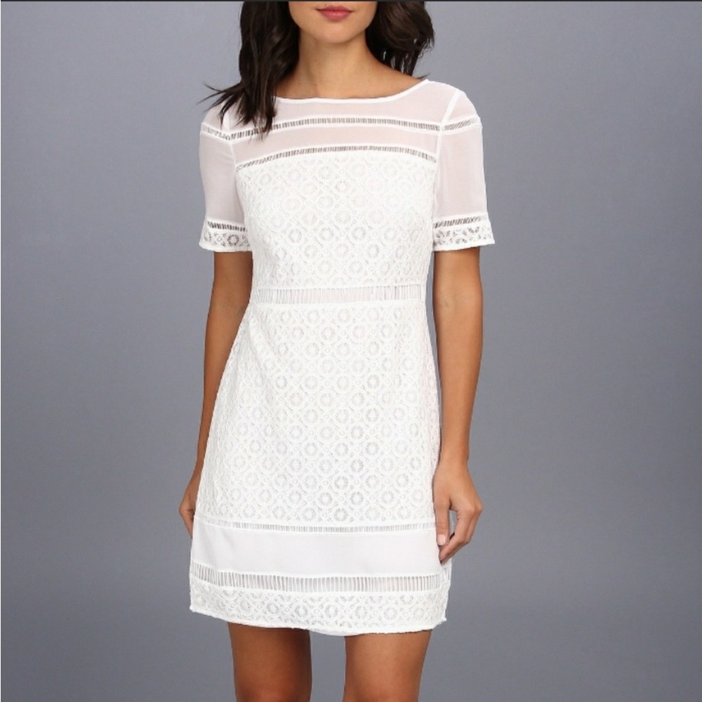 donna morgan lace dress Donna Morgan White Lace Dress